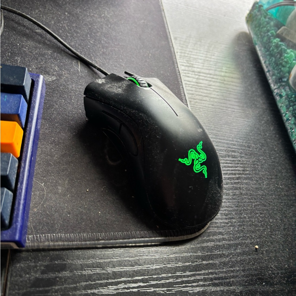 Razor Mouse, ducky keyboard, steelseries headset, WD 2TB hard drive.